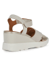 Geox Leren sleehaksandalen "Spherica EC6" wit/zilverkleurig