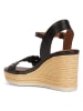 Geox Leren sleehaksandalen "Ponza" zwart