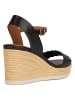 Geox Leren sleehaksandalen "Ponza" zwart