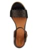 Geox Leren sleehaksandalen "Ponza" zwart