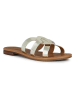Geox Leren slippers "Sozy" goudkleurig