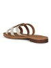 Geox Leren slippers "Sozy" goudkleurig