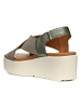 Geox Leder-Keilsandaletten "Xand 2.2S" in Grau