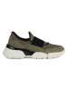 Geox Leder-Slipper "Adacter" in Khaki/ Schwarz