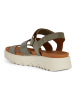 Geox Leder-Sandalen "Xand 2.1S" in Khaki