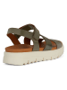 Geox Leren sandalen "Xand 2.1S" kaki