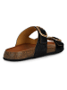 Geox Leren slippers "New Brionia" zwart