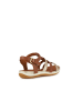 Geox Leren sandalen "Vega" lichtbruin/goudkleurig