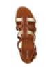 Geox Leren sandalen "Vega" lichtbruin/goudkleurig