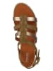 Geox Leder-Sandalen "Vega" in Khaki/ Braun