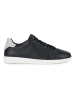 Geox Leder-Sneakers "Kennet" in Schwarz/ Weiß