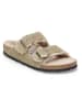 Birkenstock Leren slippers "Arizona Shearling" taupe