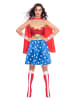 amscan 6-delig kostuum "Wonder Woman" blauw/rood