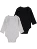 Levi's Kids 2er-Set: Bodys in Grau/ Schwarz