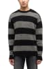 Mustang Pullover "Moon" in Grau/ Schwarz
