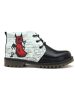 Goby Schnürschuhe in Schwarz/ Weiß/ Rot