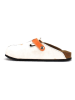 Calceo Clogs wit/oranje/lichtblauw