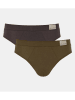 Sloggi 2er-Set: Slips "Go" in Khaki/ Braun