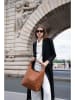 maison héritage PARIS Leder-Schultertasche "Rebe" in Hellbraun - (B)33 x (H)45 x (T)15 cm