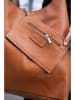 maison héritage PARIS Leder-Schultertasche "Rebe" in Hellbraun - (B)33 x (H)45 x (T)15 cm