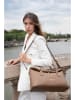 maison héritage PARIS Leren handtas "Karen" beige - (B)41 x (H)25 x (D)14 cm