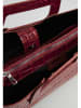 maison héritage PARIS Skórzana torebka "Jane Croco" w kolorze bordowym - 34 x 26 x 11 cm