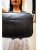 maison héritage PARIS Leder-Umhängetasche "Gaby" in Schwarz - (B)19 x (H)15 x (T)7 cm