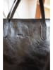 maison héritage PARIS Leder-Schultertasche "Sol" in Schwarz - (B)42 x (H)32 x (T)15 cm