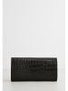 maison héritage PARIS Skórzany portfel "Barbi" w kolorze czarnym - 20 x 10 x 2 cm