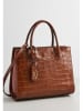 maison héritage PARIS Leren handtas "Trip Croco" lichtbruin - (B)30 x (H)24 x (D)15 cm