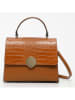 maison héritage PARIS Leder-Umhängetasche "Clau Croco" in Hellbraun - (B)26 x (H)20 x (T)9 cm