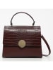 maison héritage PARIS Leder-Umhängetasche "Clau Croco" in Braun - (B)26 x (H)20 x (T)9 cm