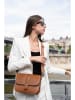 maison héritage PARIS Leder-Umhängetasche "Monica" in Hellbraun - (B)23 x (H)14 x (T)7 cm