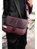 maison héritage PARIS Leder-Umhängetasche "Monica" in Bordeaux - (B)23 x (H)14 x (T)7 cm