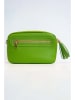 maison héritage PARIS Leren schoudertas "Gaby Paille" groen - (B)28 x (H)22 x (D)8 cm