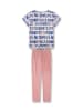 Sanetta Pyjama in Rosa/ Creme/ Blau