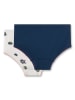 Sanetta 2-delige set: slips wit/donkerblauw