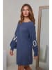Joséfine Strickkleid in Dunkelblau
