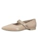 Paul Green Leren ballerina's met bandje beige