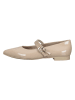 Paul Green Leren ballerina's met bandje beige