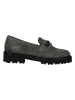 Gabor Leren mocassins grijs