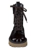 Paul Green Leder-Boots in Schwarz