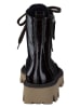 Paul Green Leder-Boots in Schwarz