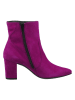 Paul Green Leder-Stiefeletten in Lila