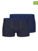Skiny 2er-Set: Boxershorts in Dunkelblau