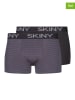 Skiny 2er-Set: Boxershorts in Schwarz/ Anthrazit
