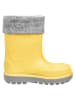 Playshoes Gummistiefel in Grau/ Gelb