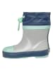 Playshoes Gummistiefel in Grau/ Türkis