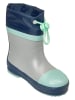 Playshoes Gummistiefel in Grau/ Türkis