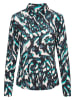 &Co Woman Bluse "Lotte" in Schwarz/ Weiß/ Türkis
